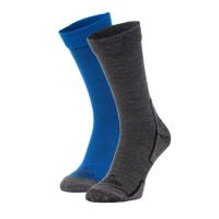 Winter Wandelsok 2-pack | Donkergrijs & Blauw | 43-46
