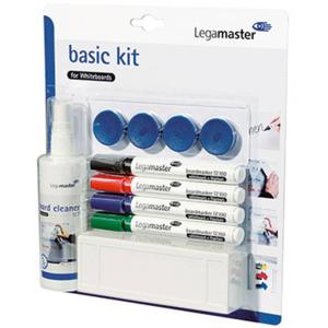 Legamaster basic Kit for Whiteboards 7-125100 Whiteboardmarker Zwart, Blauw, Rood, Groen Incl. bordwisser, bordreiniger, magneten 4 stuk(s)