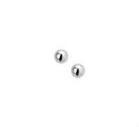 TFT Oorknoppen Half-bol Zilver Gerhodineerd Glanzend 6 mm x 6 mm