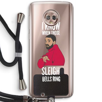 Sleigh Bells Ring: Motorola Moto G6 Transparant Hoesje met koord