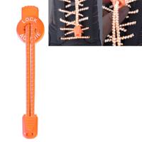 AONIJIE Unisex verstelbare elastische reflecterende sport Lace Quick Lock Shoelace(Orange)