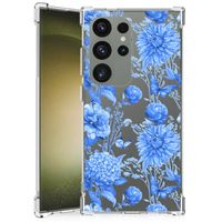 Case voor Samsung Galaxy S24 Ultra Flowers Blue - thumbnail