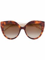 Elie Saab lunettes de soleil à monture papillon - Marron