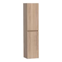 Brauer Joy - Hoge Kast - 160 cm - 2 Deuren - Greeploos - Links of Rechtsdraaiend - Lamellen Eiken Naturel