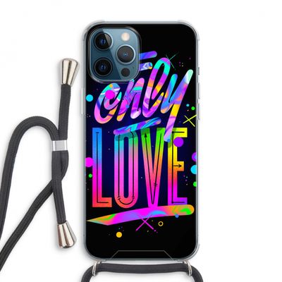 Only Love: iPhone 12 Pro Max Transparant Hoesje met koord