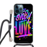 Only Love: iPhone 12 Pro Max Transparant Hoesje met koord