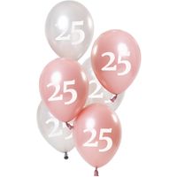 Ballonnen 25 Jaar Glossy Pink (6st) - thumbnail