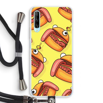Hamburger: Huawei P Smart Pro Transparant Hoesje met koord