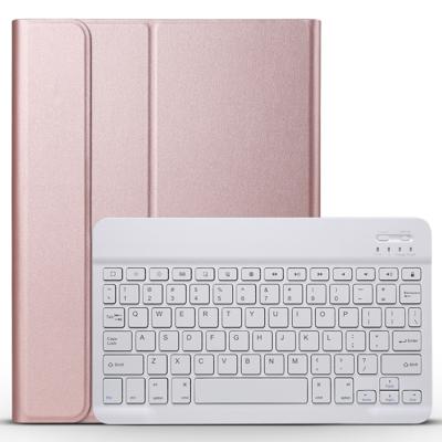 A11 Bluetooth 3 0 ultradunne ABS afneembare Bluetooth toetsenbord lederen draagtas voor iPad Pro 11 inch (2018) met houder (Rose goud)