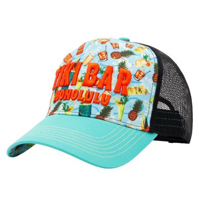 King Kerosin Tiki Bar Honolulu Trucker Pet Aqua & Zwart