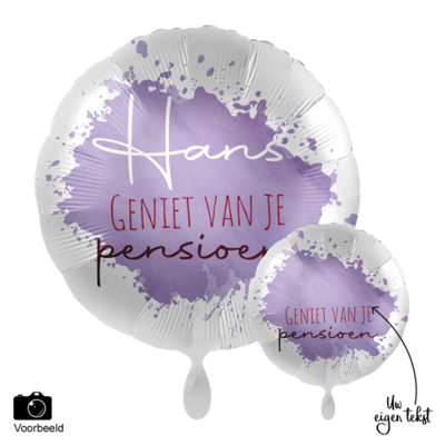 'Ballon 'Pensioen' met eigen tekst' kopen? | FOR YOU GIFTS