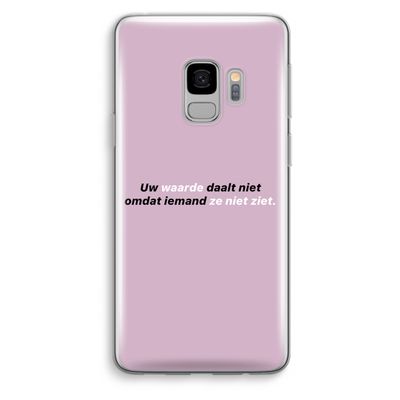 uw waarde daalt niet: Samsung Galaxy S9 Transparant Hoesje