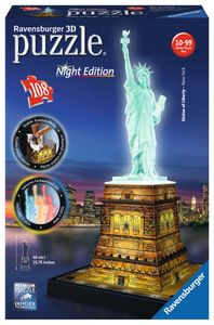 Ravensburger 3D puzzel Statue of Liberty night edition - 108 stukjes