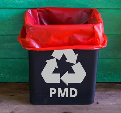 Container sticker PMD recycle