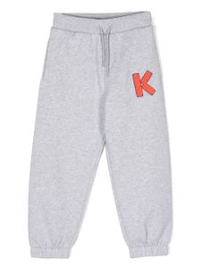 Kenzo Kids pantalon de jogging à patch logo - Gris