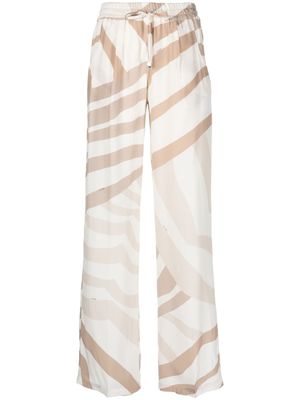 Kiton pantalon ample à imprimé abstrait - Tons neutres