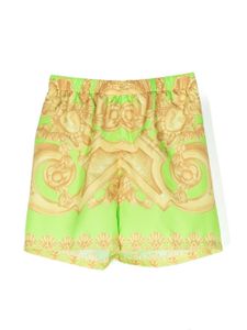 Versace Kids short de bain à imprimé baroque - Vert