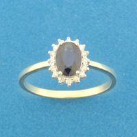 TFT Ring Saffier En Diamant 0.11ct H SI Bicolor Goud