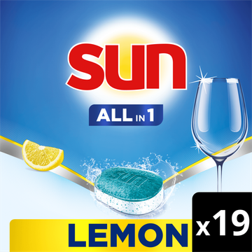 Sun Allin 1 Vaatwastabletten Citroen 19 tabletten bij Jumbo