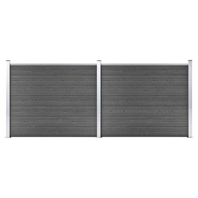 Schuttingpanelenset 353x146 cm HKC zwart