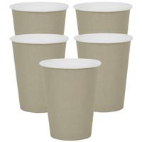 Santex feest/verjaardag bekertjes - 20x stuks - karton - taupe - 270 ml
