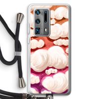 Katoen Wolken: Huawei P40 Pro Plus Transparant Hoesje met koord