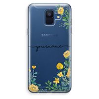 Gele bloemen: Samsung Galaxy A6 (2018) Transparant Hoesje