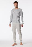 Schiesser Schiesser Pyjama Long grey melange 181172 54/XL