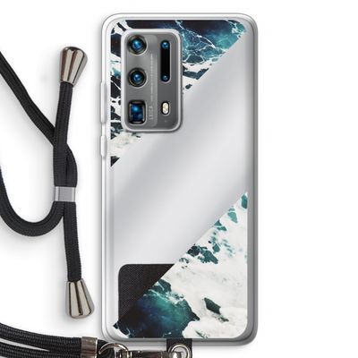 Golven: Huawei P40 Pro Plus Transparant Hoesje met koord