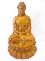 Houtkleurige boeddha - Home & Living - Spiritueelboek.nl
