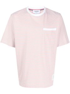 Thom Browne t-shirt en coton à rayures - Blanc