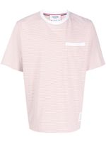 Thom Browne t-shirt en coton à rayures - Blanc - thumbnail