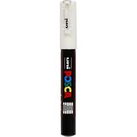 Uni-Posca Posca marker, afm pc-1m, lijndikte 0,7 mm, extra-fijn, wit, 1 stuk