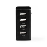 Nedis WCHAU481ABK oplader voor mobiele apparatuur Universeel Zwart USB Binnen - thumbnail