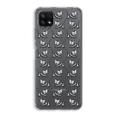 Zwarte poes: Samsung Galaxy A22 5G Transparant Hoesje