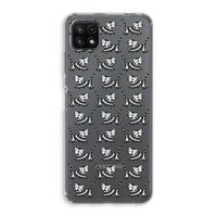 Zwarte poes: Samsung Galaxy A22 5G Transparant Hoesje Zwarte poes: Samsung Galaxy A22 5G Transparant Hoesje
