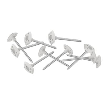 Grondzeilpen - 10x stuks - metaal - voor grondzeilen / tenttapijten / tentharingen - 10 cm