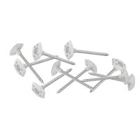 Grondzeilpen - 10x stuks - metaal - voor grondzeilen / tenttapijten / tentharingen - 10 cm