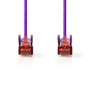 Nedis CAT6 Netwerkkabel | RJ45 Male | RJ45 Male | S/FTP | 1.00 m | Rond | LSZH | Violet | Label - CCGL85221VT10