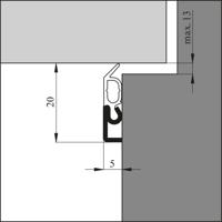 Tochtprofiel alu.opbouw elro-xl wit 300cm Tochtprofiel alu.opbouw elro-xl wit 300cm