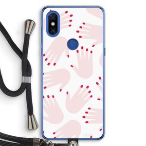 Hands pink: Xiaomi Mi Mix 3 Transparant Hoesje met koord