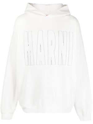 Marni hoodie à logo imprimé - Blanc