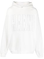 Marni hoodie à logo imprimé - Blanc
