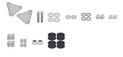 GIVI Bevestigingskit windscherm, moto en scooter, D6126KIT
