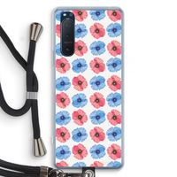 Klaproosjes: Sony Xperia 5 II Transparant Hoesje met koord