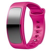 Siliconen polsband horloge band voor Samsung Gear Fit2 SM-R360 polsband maat: 126-175mm (Rose Red)