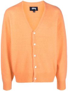 Stüssy cardigan à effet brossé - Orange