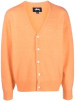 Stüssy cardigan à effet brossé - Orange