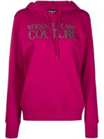 Versace Jeans Couture hoodie à logo paillette - Rose