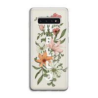 Hello bloemen: Samsung Galaxy S10 4G Transparant Hoesje
